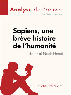 cover image of Sapiens, une brève histoire de l'humanité de Yuval Noah Harari (Analyse de l'œuvre)